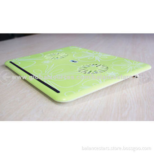 Colorful Laptop Cooling Pad/Cooler Pads, Fashionable Ultra-thin and Lightweight, GreenNew